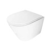 AZ-5179T-WHT BLISS Унитаз подвесной с системой смыва Tornado в комплекте с быстросъемным сиденьем микролифт, дюропласт 485*360*365mm
