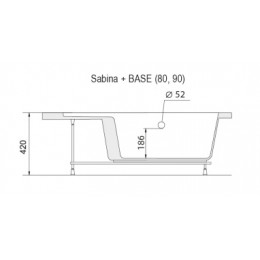 Панель SABINA-90 белая