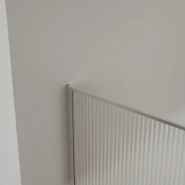 AZ-271-120-MВ-CRF Душевая перегородка Walk-in, 120x195-MB-CRF, в рамке, Рифленое стекло 8 мм, профиль матовый черный