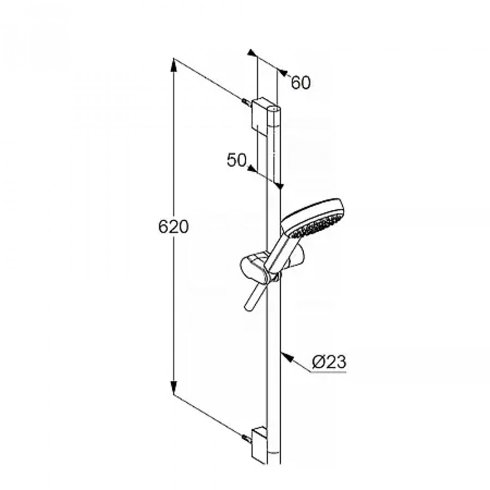 KLUDI DIVE душевой гарнитур sDive 1S 60 cm