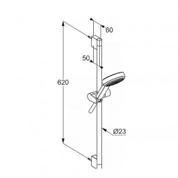 KLUDI DIVE душевой гарнитур sDive 1S 60 cm