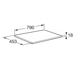 Ona Столешница под раковину 79х45х18см 800мм галечный