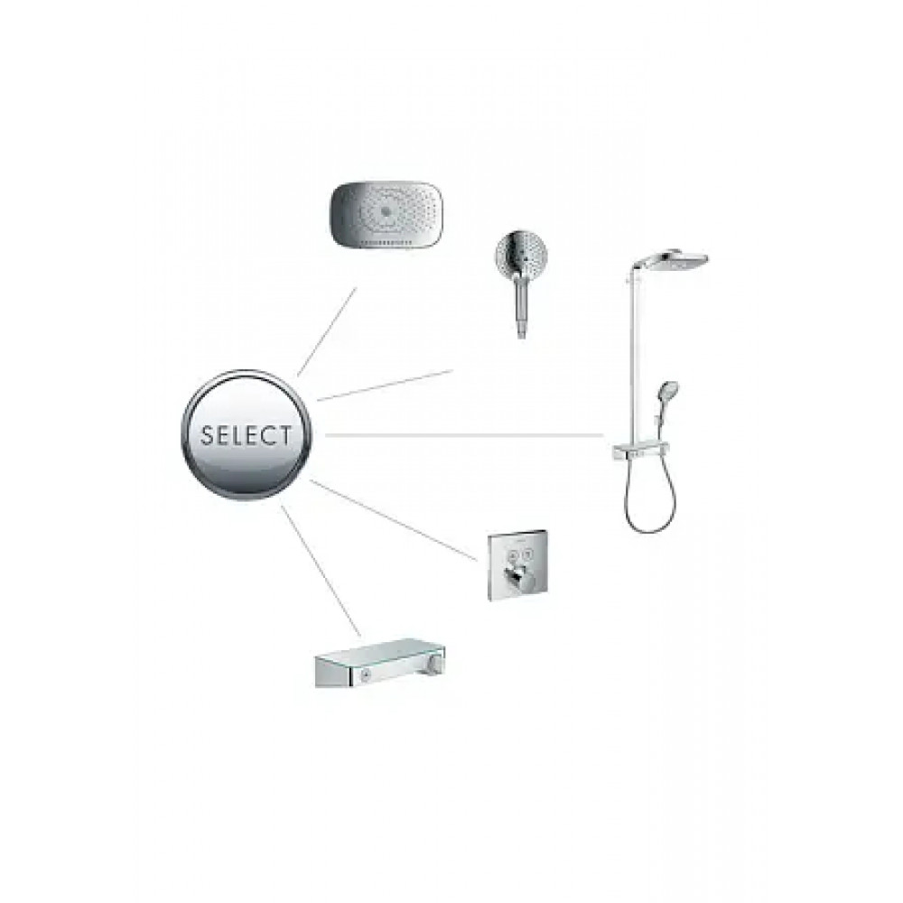 26468000 Raindance Select Верхний душ Select Е 300 3jet с держателем 390 мм
