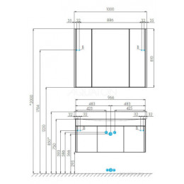 Беверли 100 Зеркало-Шкаф