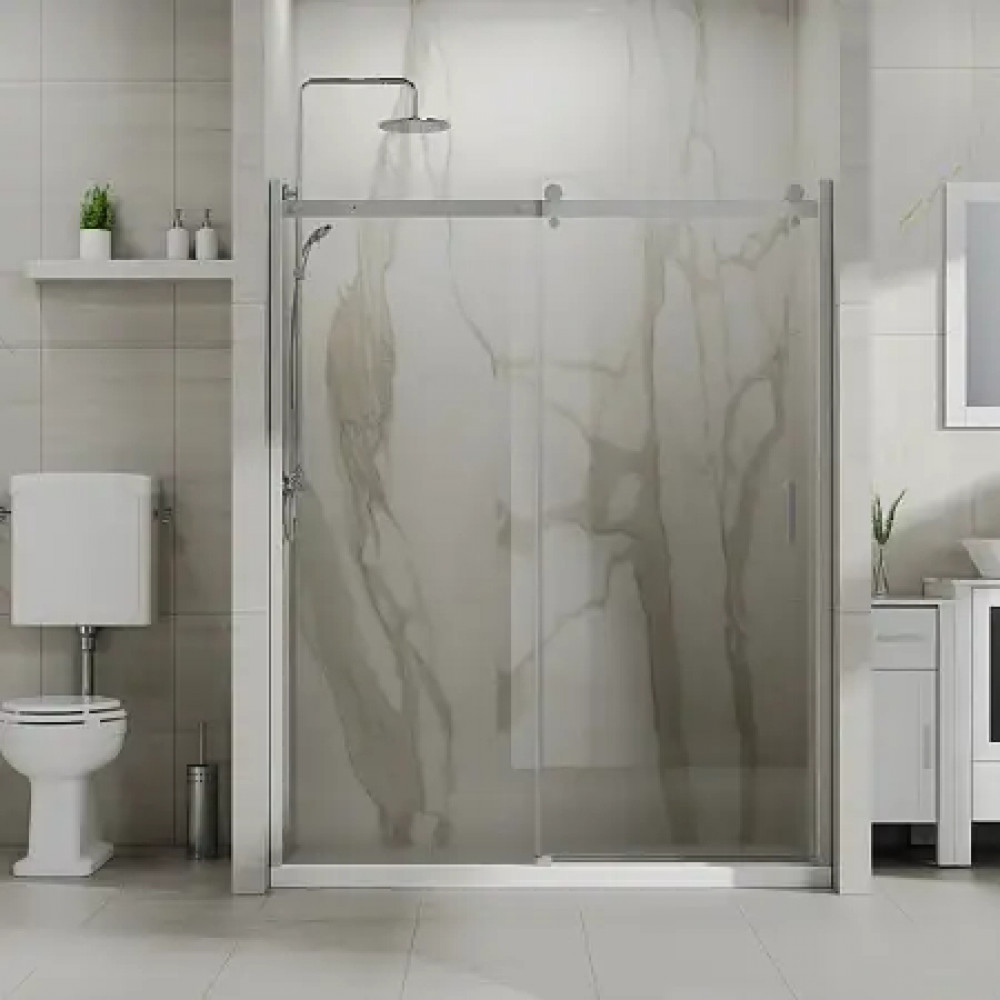 AZ-733-170-MGR-CL Душевое ограждение BERN DRO-170х195-MGR-CL, прозрачное стекло 6 мм, профиль матовый графит