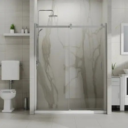 AZ-733-170-MGR-CL Душевое ограждение BERN DRO-170х195-MGR-CL, прозрачное стекло 6 мм, профиль матовый графит