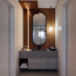 AZARIO зеркало Виола-лофт 500*1000 без подсветки, рама пластик, гор-вер