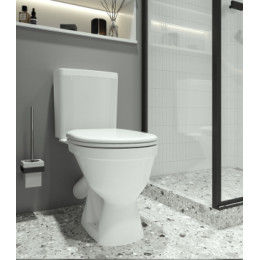 Унитаз-компакт "Уно" (эконом: 2-реж., полипроп, антивсплеск, пласт крепеж, softclose)
