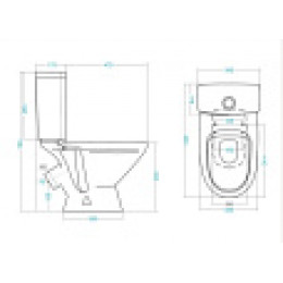 Унитаз-компакт "Лига" (эконом: 2-реж., PP )