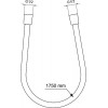 BE175AA IDEALFLEX Шланг для душа 1700 мм, подсоединение G1/2", устойчивость к давлению до 5 атм, прочность до 50 кг, легкоочищаемый