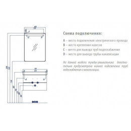 Америна 60 зеркало-шкаф ЛЕВ.