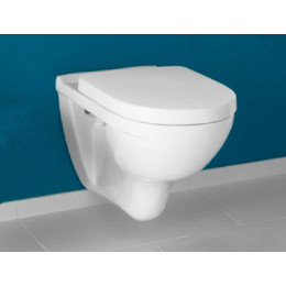 O.NOVO Унитаз подвесной, безободковый с толстым сиденьем микролифт, горизонтальный выпуск, Альпийский белый