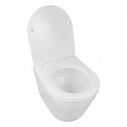 Сет LORANTO Инсталляция + KROSA Унитаз подвесной с системой смыва Tornado, в комплекте с быстросъемным сиденьем микролифт, дюропласт 485*360*330,