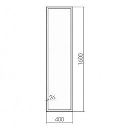 AZARIO зеркало Опера Сильвер 400*1600 напольное