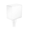 26455700 FixFit Square Шланговое подсоединение с клапаном обратного тока, матовый белый