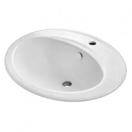 AZ-6002 Раковина встраеваемая овальная Размер:550*470*200 мм цвет белый глянец