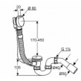 KLUDI ROTEXA 2000 слив-перелив G 1 1/2