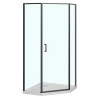 AZ-21C-90-MB-CL Душевое ограждение SAKURA DIA-90х90х195-MB-CL, прозрачное стекло 6 мм, профиль матовый черный