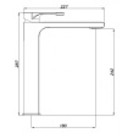 DELANO Смеситель для раковины высокий, черный матовый