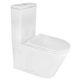 AZ-8300 Унитаз напольный MIZEN с системой смыва Tornado, безободковый с сиденьем микролифт 660*360*800mm