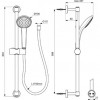 BD142XG IDEALRAIN SOFT M1 Душевой гарнитур, состоящий из: 1-функциональной душевой лейки, диаметр 100 мм (B9402AA)