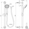 BD142XG IDEALRAIN SOFT M1 Душевой гарнитур, состоящий из: 1-функциональной душевой лейки, диаметр 100 мм (B9402AA)