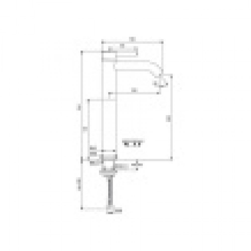 BC269AA  CERALINE Vessel Смеситель для умывальника, монтаж Ideal Standard-Fix