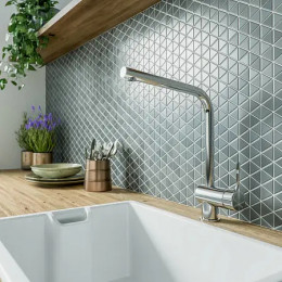 BC174AA  CERALOOK Однорукоятковый смеситель для кухонной мойки с высоким трубчатым поворотным изливом (длина излива 225 мм, высота - 322 мм)