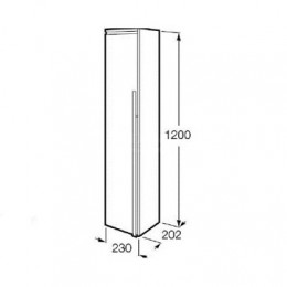 ANETO Шкаф-колонна левая, белая