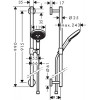 26322400 Raindance Select S 120/Unica Comfort 90 душевой набор белый/хром