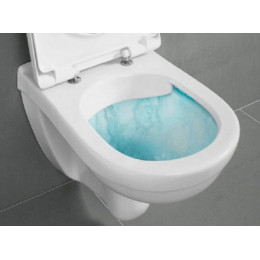 O.NOVO Унитаз подвесной, безободковый с толстым сиденьем микролифт, горизонтальный выпуск, Альпийский белый