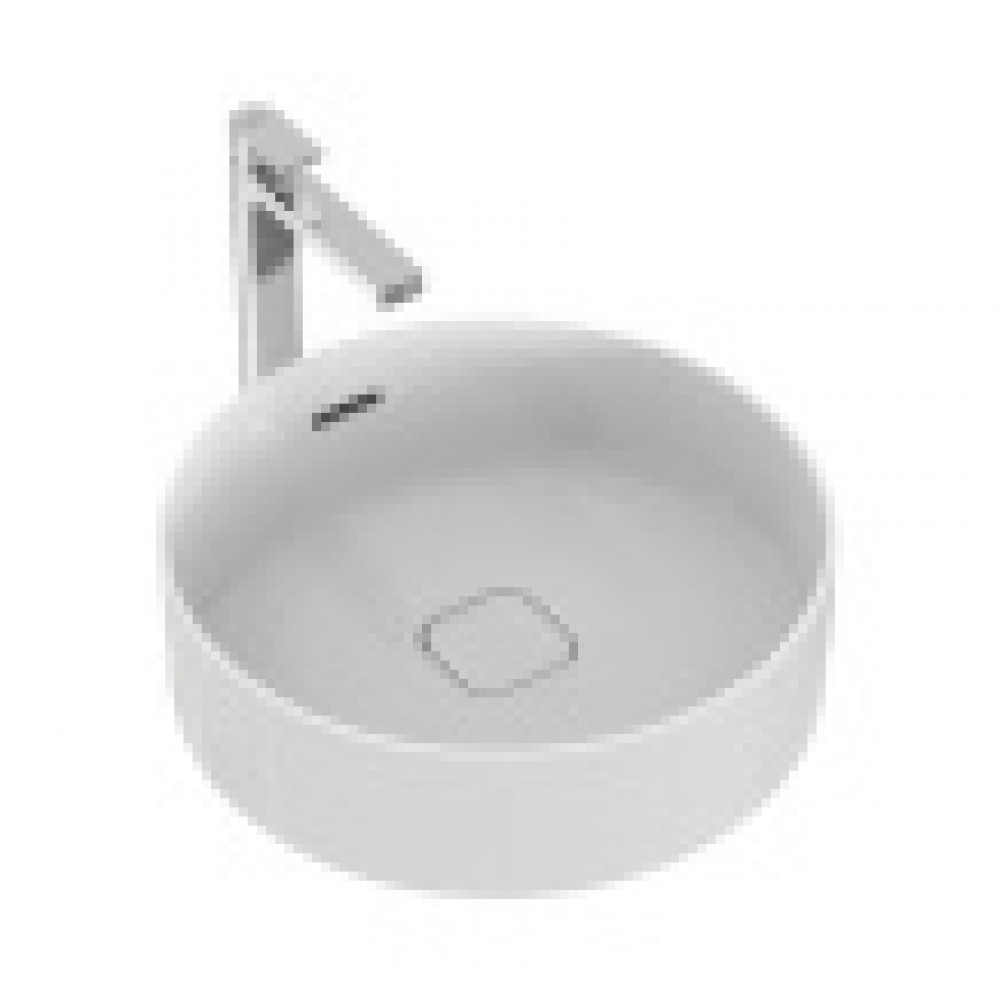 T296101STRADA II Round Vessel Умывальник 45 см без отверстия под смеситель, для монтажа с мебелью, с отверстием перелива (щелевого типа), с керамическ