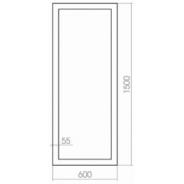 AZARIO зеркало Монреаль 600*1500 напольное (Дуб)