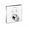 15738400 ShowerSelect Glass Термостат ShowerSelect для двух потребителей, стеклянный, СМ (белый)
