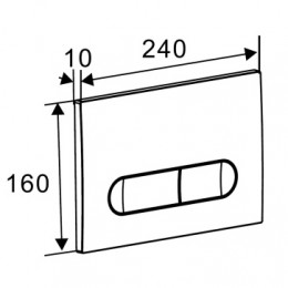 Клавиша смыва, хром (овальная), AZARIO NEW (AZ-501A)