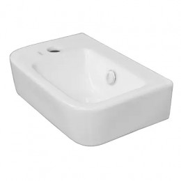 AZ-10100-L  Раковина накладная. Размер 375x245x135 мм белый глянец
