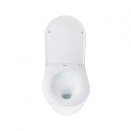 AZ-5179T-WHT BLISS Унитаз подвесной с системой смыва Tornado в комплекте с быстросъемным сиденьем микролифт, дюропласт 485*360*365mm