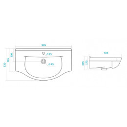 Умывальник "Эльбрус-90"