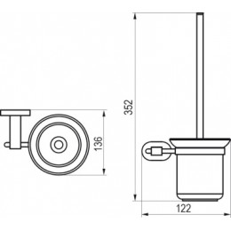Держатель для туалетной щётки (стекло) CR 410.00