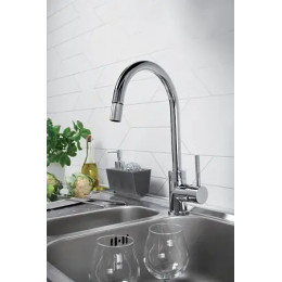 E23309-CP EDGAR Смеситель для кухни с вытяжным изливом, хром