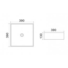 AZ-41120 Раковина 39 *39*13 см