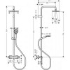 26097670 Vernis Shape Showerpipe 230 1jet с термостатом, EcoSmart, матовый черный