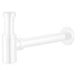 Сифон без выпуска для умывальника  G 1 1/4 латунь, цилиндр, БЕЛЫЙ, блистер.  AZARIO, AZ-108-WHI