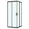 AZ-R06-100-MB-CHC Душевое ограждение PARIS SQP-100х100х195-MB-CHC, стекло шиншила 5 мм, профиль матовый черный