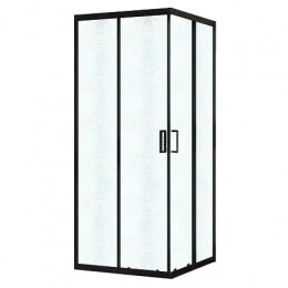 AZ-R06-100-MB-CHC Душевое ограждение PARIS SQP-100х100х195-MB-CHC, стекло шиншила 5 мм, профиль матовый черный