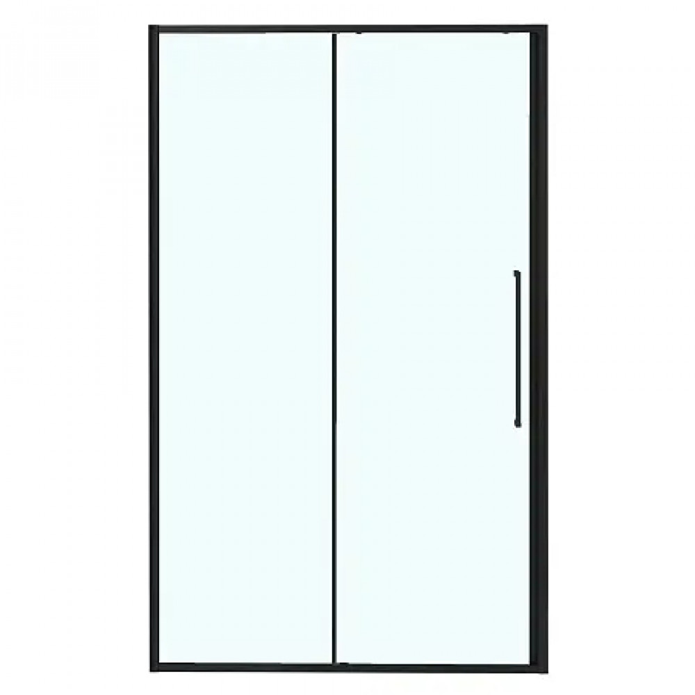 AZ-Y43-100-MB-CL Душевое ограждение SHANGHAI DRO-100х195-MB-CL, прозрачное стекло 6 мм, профиль матовый черный