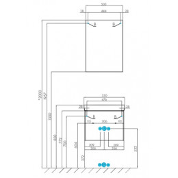 Асти 50 Зеркало-шкаф