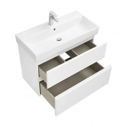 OLETA Модуль д/раковины 800мм, белый глянец, 2 ящика