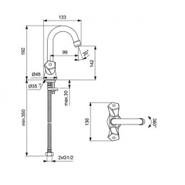 BA357AA LIFE Смеситель для умывальника