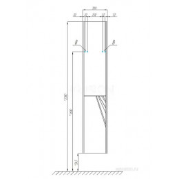 Сакура Шкаф-колонна Ольха Наварра/Белый глянец левая